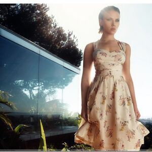 MANGO flower midi dress